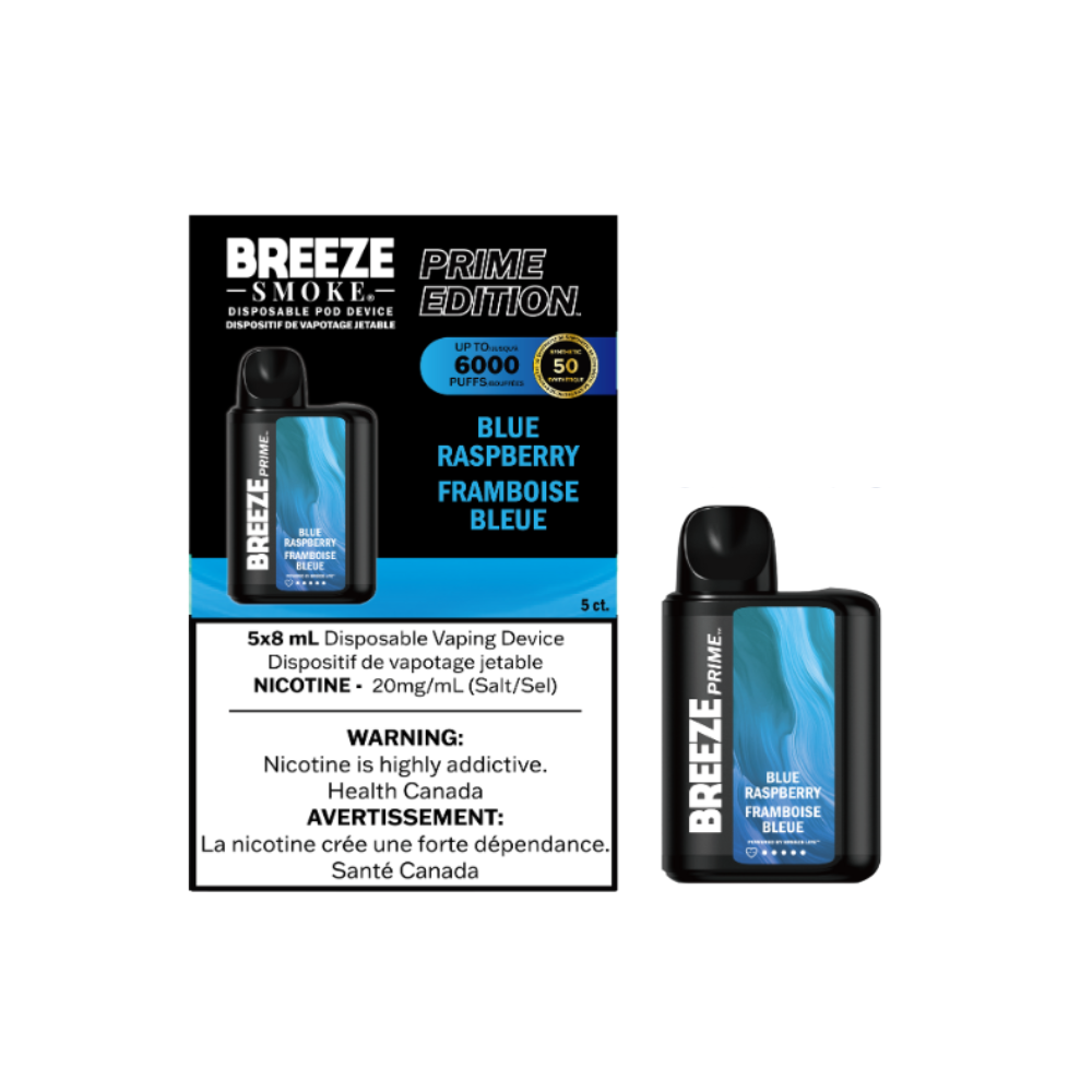 Breeze Prime S50 8mL Disposable Vape - Blue Raspberry