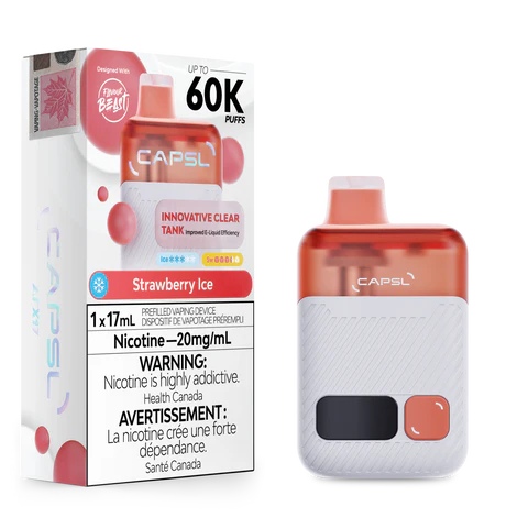 Strawberry Ice - CAPSL 60K Disposable Vape by Flavour Beast
