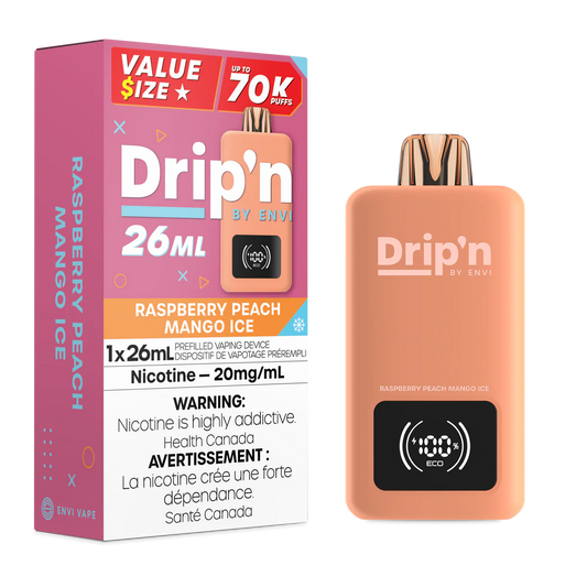 Drip'n 26mL Raspberry Peach Mango Ice