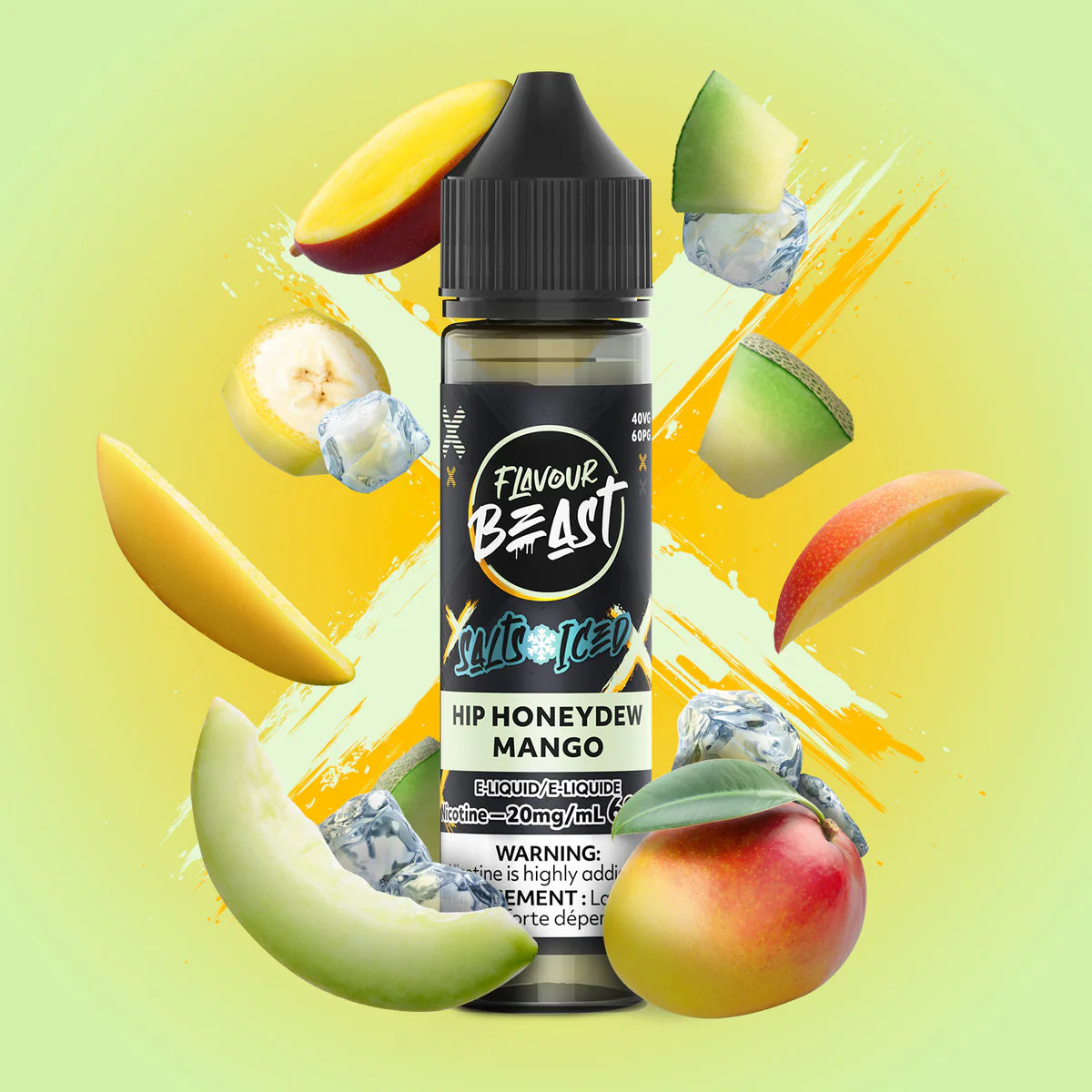 Flavour Beast Salt Juice E-Liquid - Hip Honeydew Mango Iced