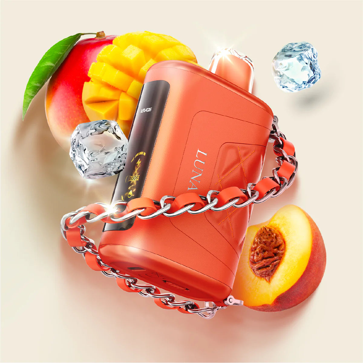 Amber Peach Mango Ice - Kraze Luna 42K Disposable Vape