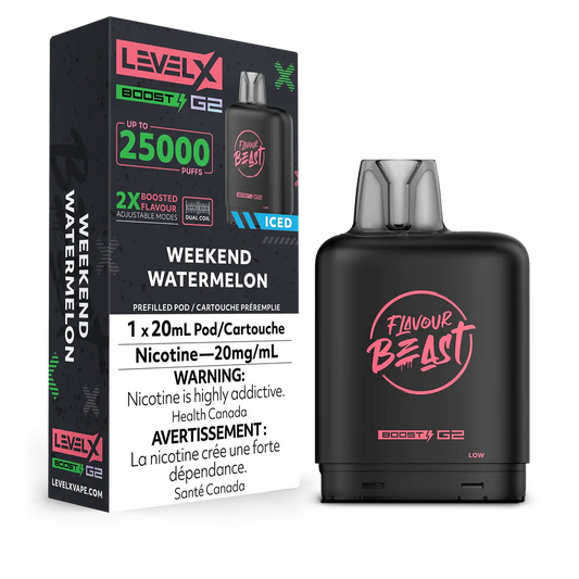 Level X Flavour Beast Boost G2 Weekend Watermelon Iced