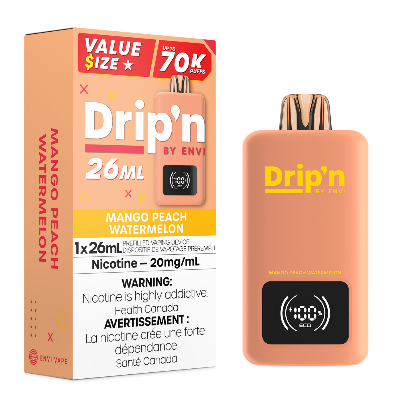 Drip'n 26mL Mango Peach Watermelon