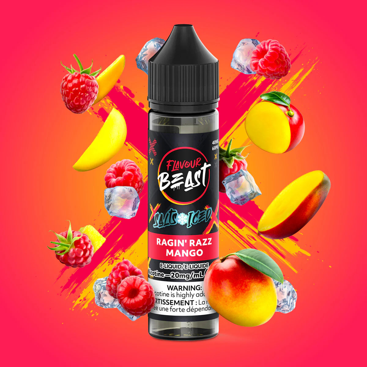 Flavour Beast E-Liquid Ragin' Razz Mango (Iced)