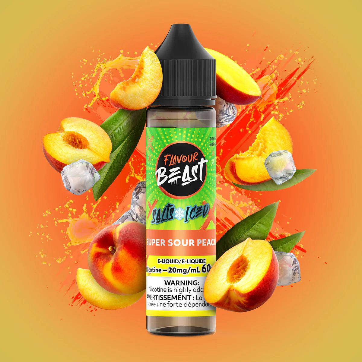 Flavour Beast E-Liquid Super Sour Peach (Iced)