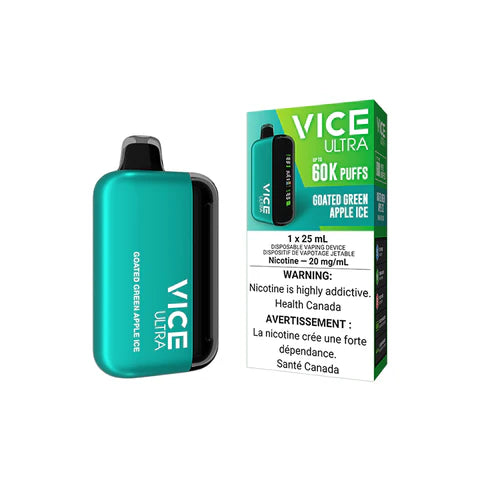 VICE ULTRA DISPOSABLE VAPE 60K - GOATED GREEN APPLE ICE