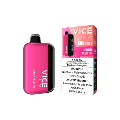VICE ULTRA DISPOSABLE VAPE 60K - PUNCHY PEACH ICE