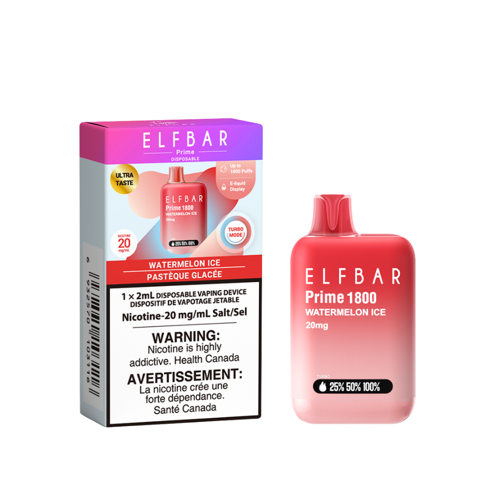 ELF Bar Prime 1800 Disposable Vape - Watermelon Ice