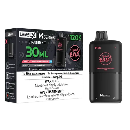 Level X M Series Starter Kit 30ml - Flavour Beast - Weekend Watermelon Iced