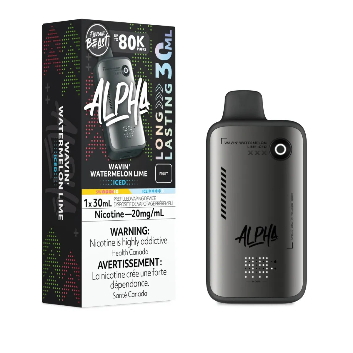 Flavour Beast Alpha Disposable - Wavin' Watermelon Lime Iced