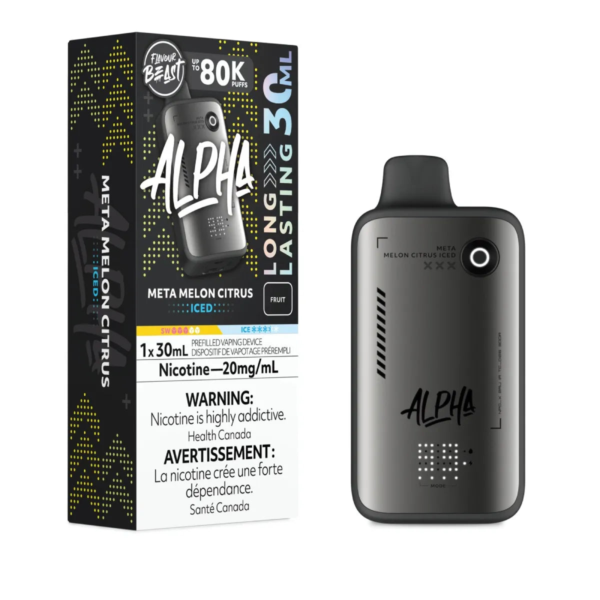 Flavour Beast Alpha Disposable - Meta Melon Citrus Iced