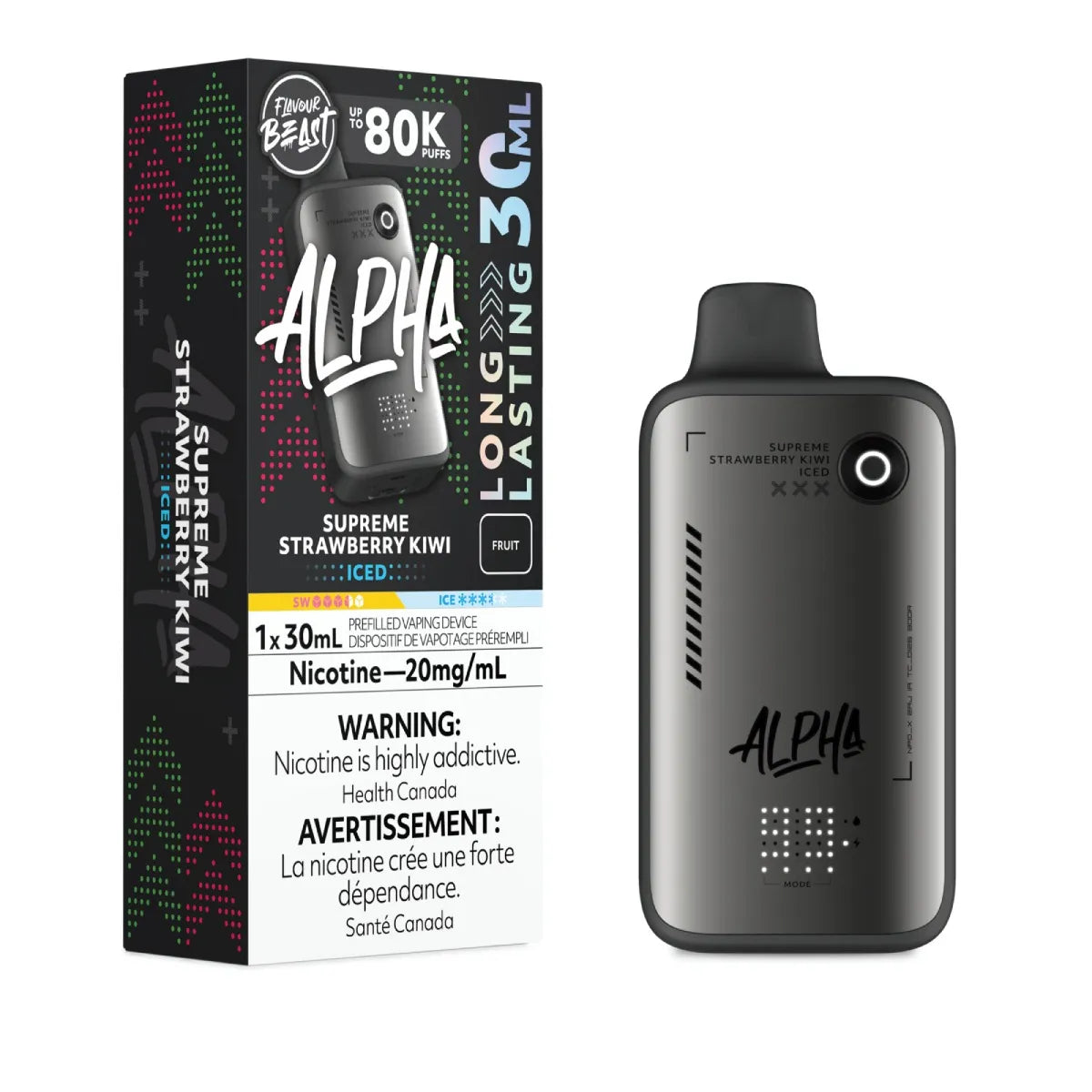 Flavour Beast Alpha Disposable - Supreme Strawberry Kiwi Iced