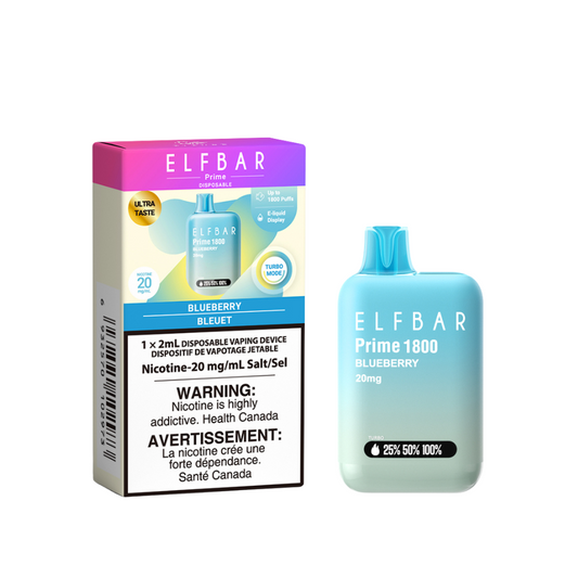 ELF Bar Prime 1800 Disposable Vape - Blueberry