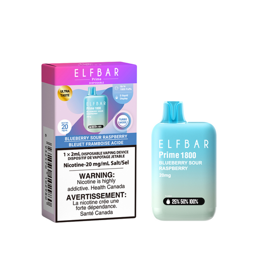 ELF Bar Prime 1800 Disposable Vape - Blueberry Sour Raspberry