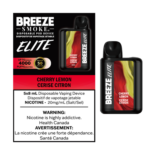 Breeze Elite S50 8mL Disposable Vape - Cherry Lemon