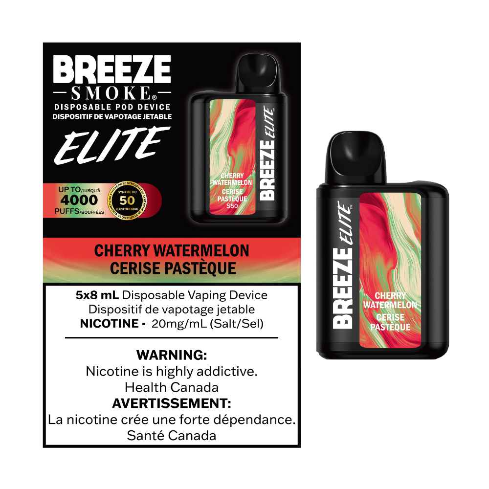 Breeze Elite S50 8mL Disposable Vape - Cherry Watermelon