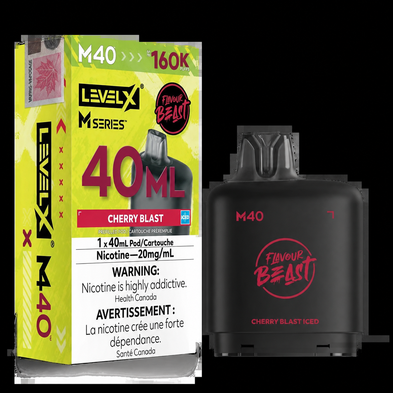 Level X M Series Pod 40ml - Flavour Beast - Cherry Blast Iced