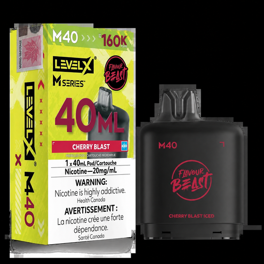 Level X M Series Pod 40ml - Flavour Beast - Cherry Blast Iced