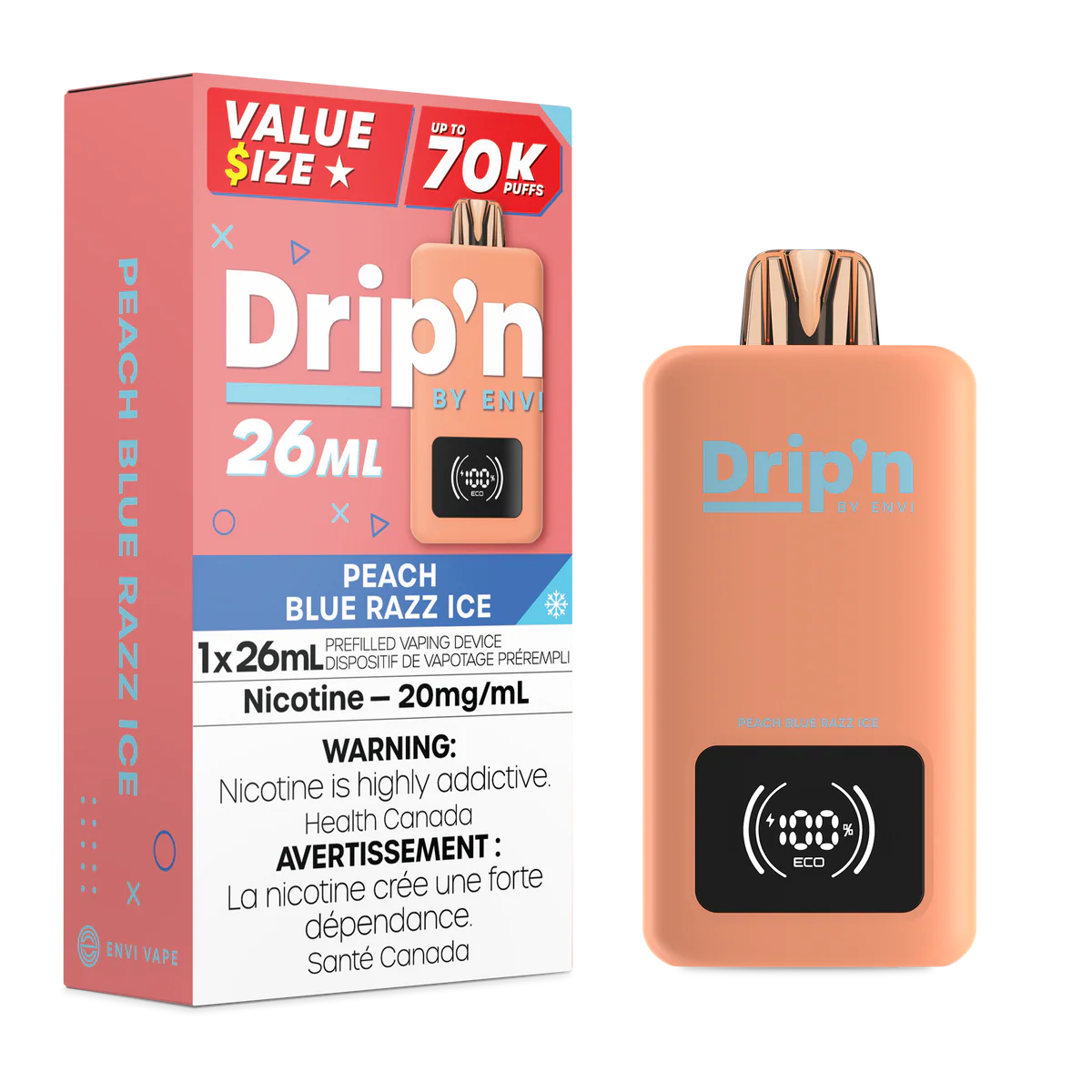 Drip'n 26mL Peach Blue Razz Ice