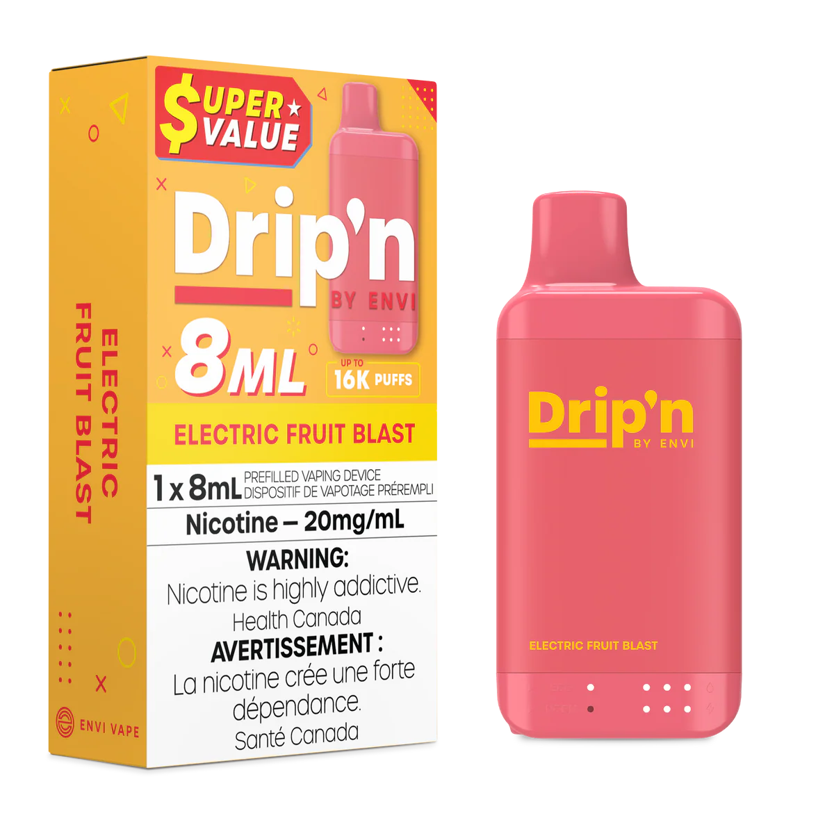 Drip'n by Envi 8ML Disposable - Electric Fruit Blast