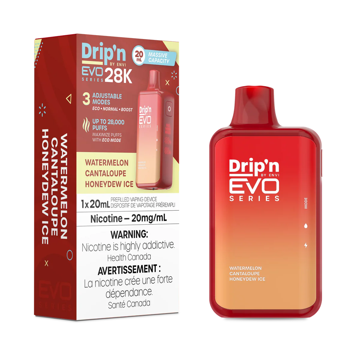 Drip'n by Envi EVO Series 28K Watermelon Cantaloupe Honeydew lce