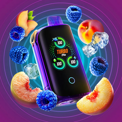 Drip'n by Envi x Fasta Blast 30K Blue Razz + Peach (Fusion)