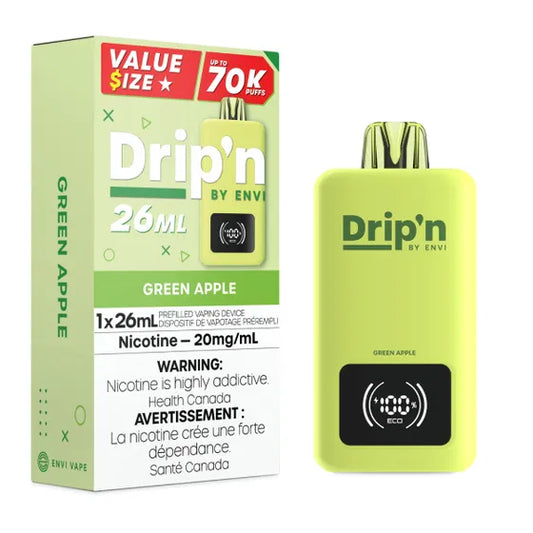 Drip'n by Envi 26mL Disposable - Green Apple