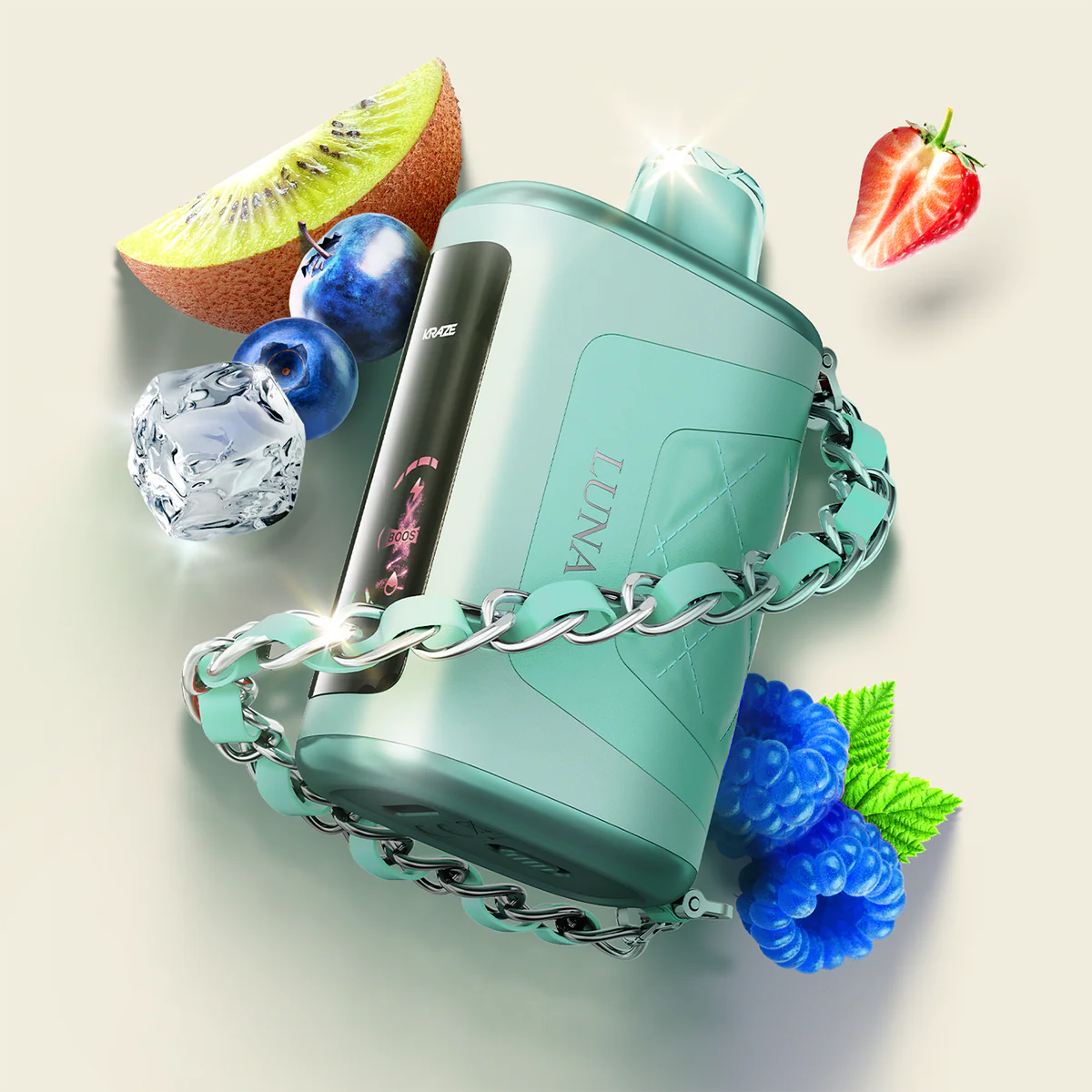 Blue Razz Strawberry Kiwi Ice - Kraze Luna 42K Disposable Vape