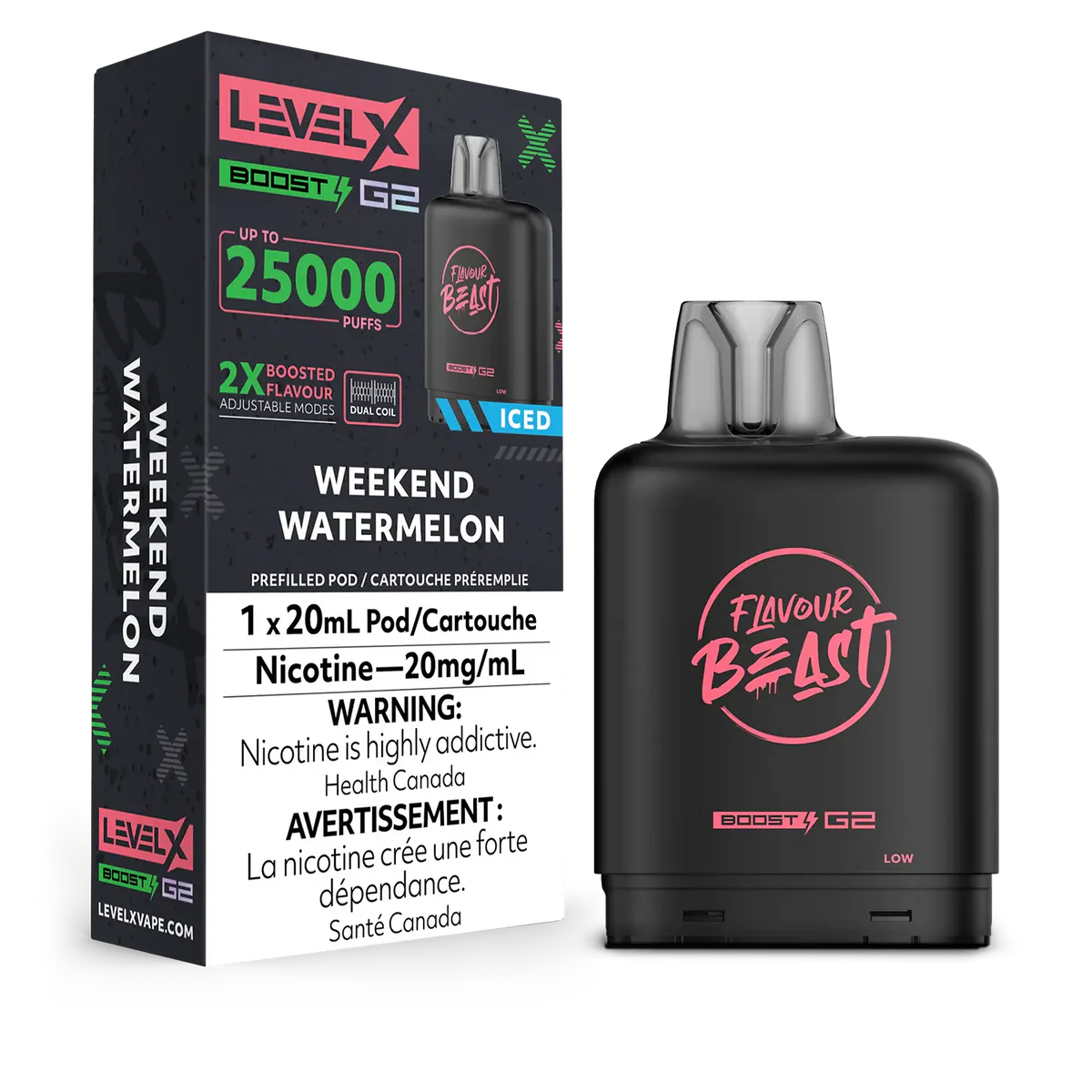 Level X Flavour Beast Boost G2 Weekend Watermelon Iced