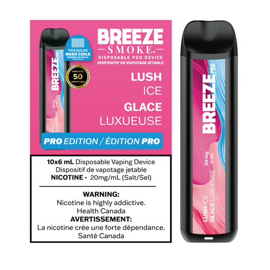 Breeze Pro 20mg 2000 Puffs 6mL Disposable Vape - Lush Ice