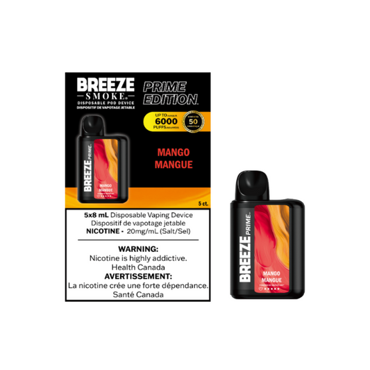 Breeze Prime S50 8mL Disposable Vape - Mango