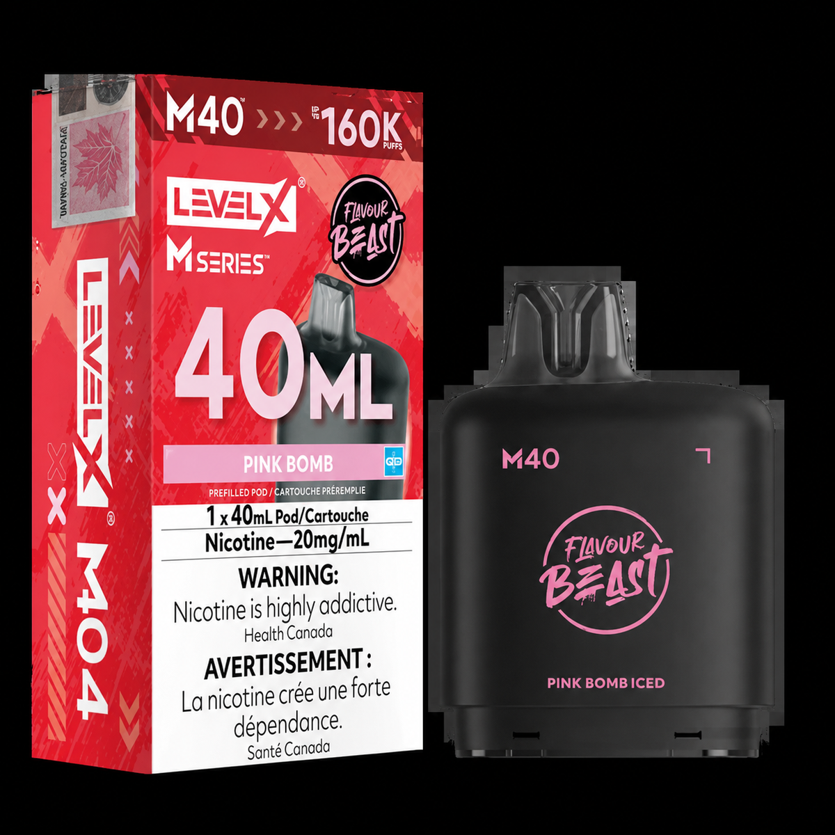Level X M Series Pod 40ml - Flavour Beast - Pink Bomb Iced