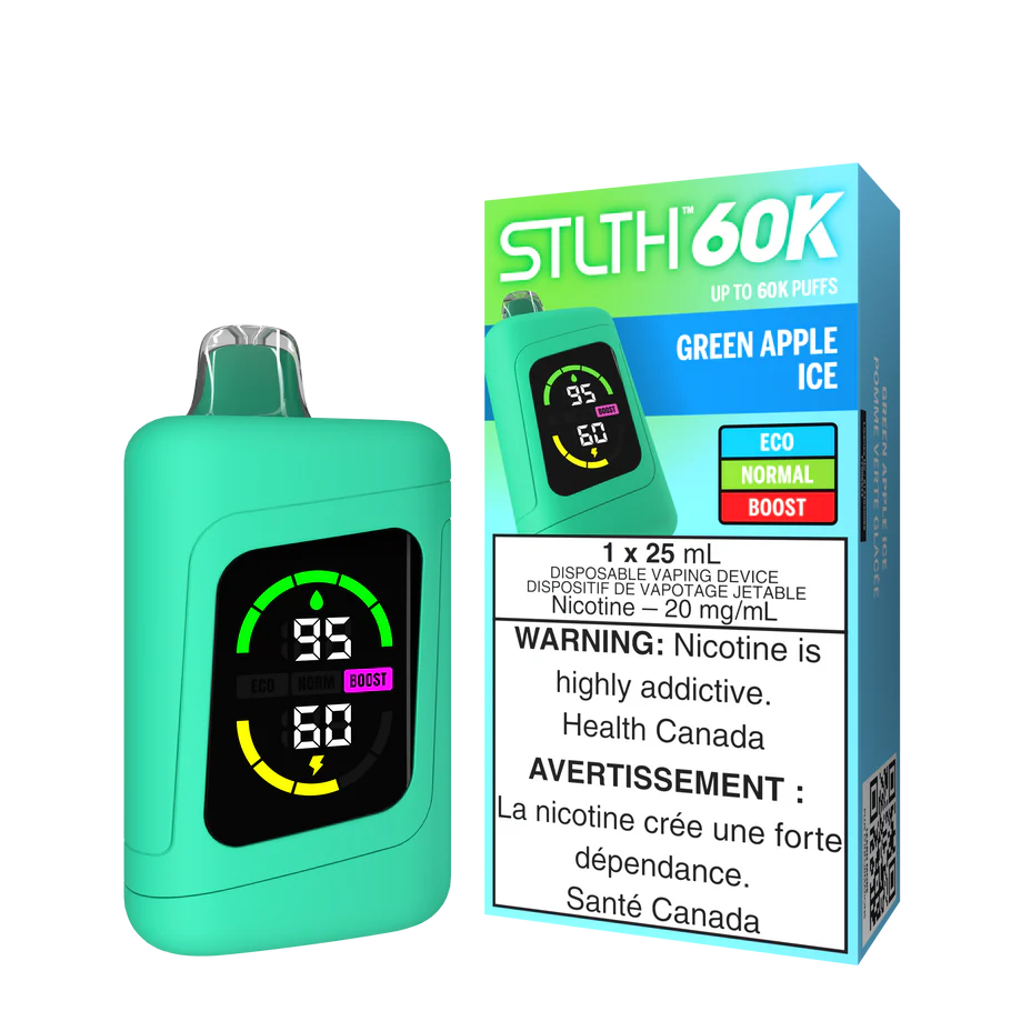STLTH 60K DISPOSABLE - GREEN APPLE ICE