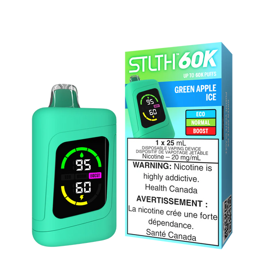 STLTH 60K DISPOSABLE - GREEN APPLE ICE
