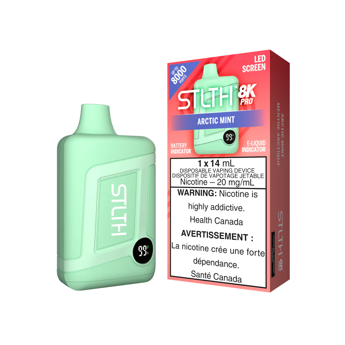 STLTH 8K PRO DISPOSABLE - ARCTIC MINT