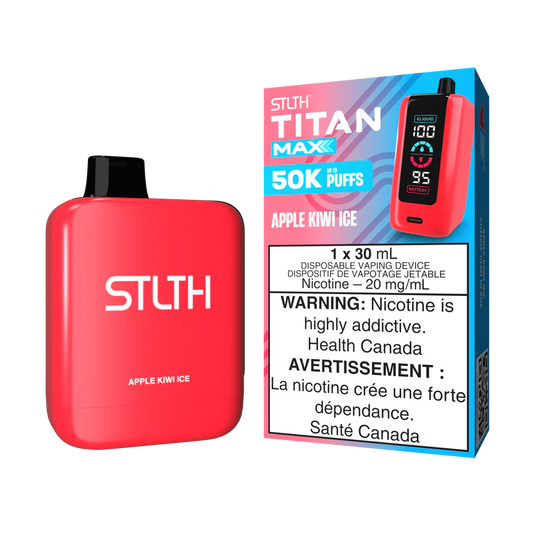 STLTH TITAN MAX DISPOSABLE VAPE 50K- APPLE KIWI ICE