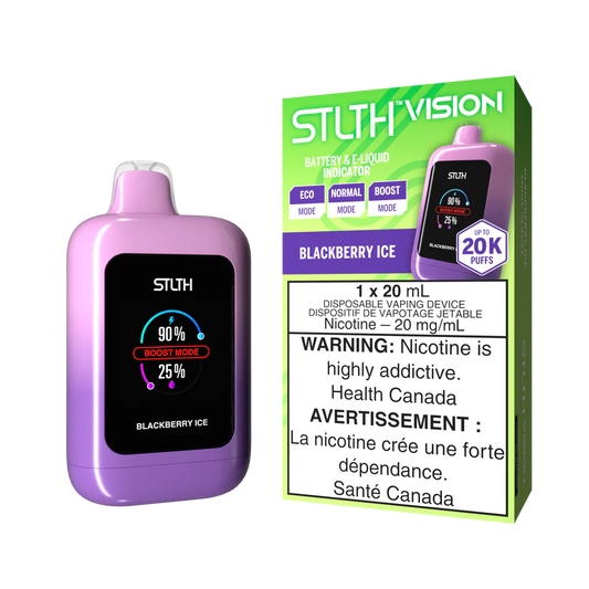 STLTH VISION DISPOSABLE VAPE 20K - BLACKBERRY ICE