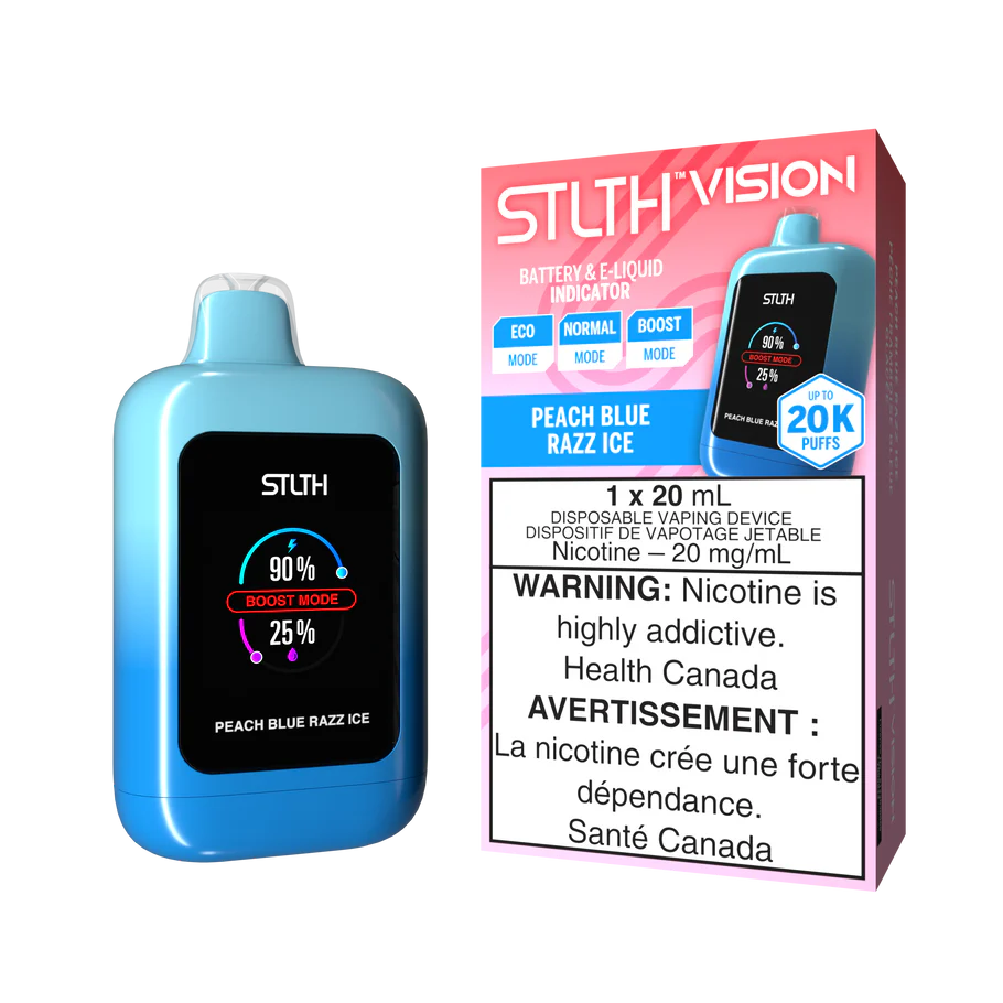 STLTH VISION DISPOSABLE VAPE 20K - PEACH BLUE RAZZ ICE