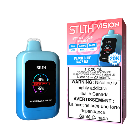 STLTH VISION DISPOSABLE VAPE 20K - PEACH BLUE RAZZ ICE