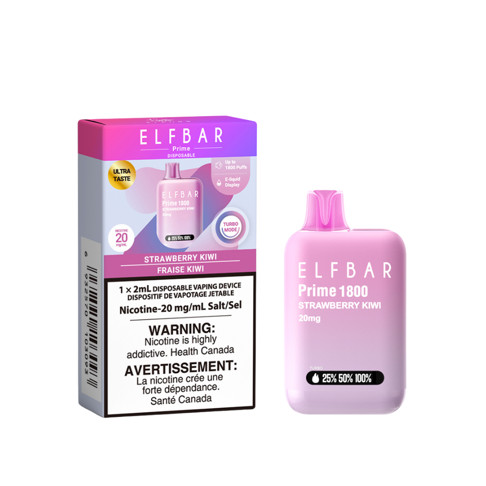 ELF Bar Prime 1800 Disposable Vape - Strawberry Kiwi