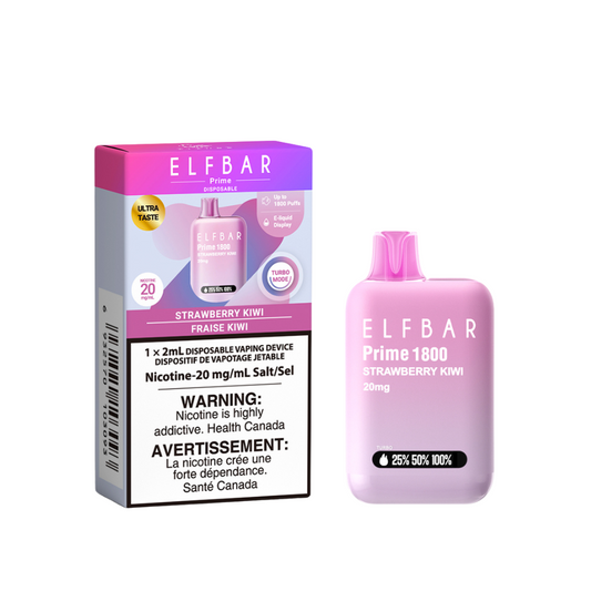 ELF Bar Prime 1800 Disposable Vape - Strawberry Kiwi