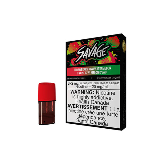 STLTH POD PACK SAVAGE - STRAWBERRY KIWI WATERMELON (3 PACK) 20mg/mL