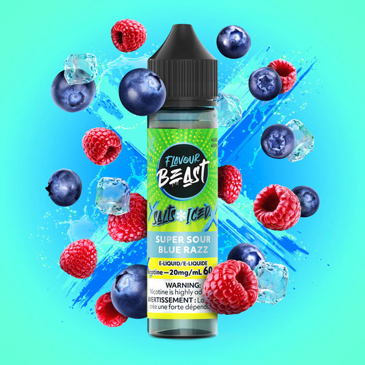 Flavour Beast E-Liquid  Super Sour Blue Razz (Iced)