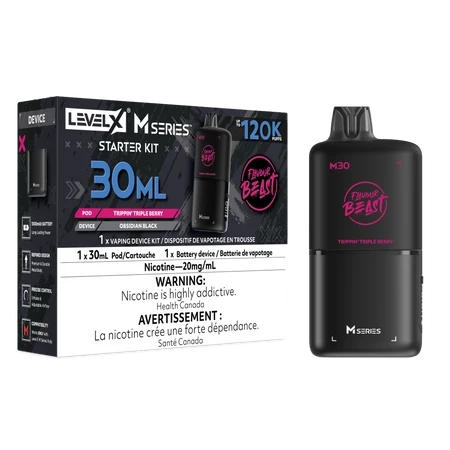 Level X M Series Starter Kit 30ml - Flavour Beast - Trippin' Tripple Berry