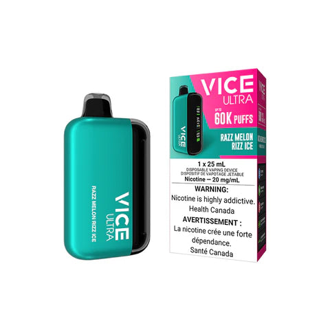VICE ULTRA DISPOSABLE VAPE 60K- RAZZ MELON RIZZ ICE