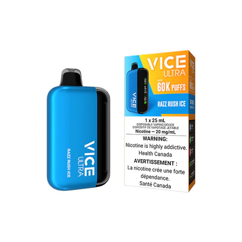 VICE ULTRA DISPOSABLE VAPE 60K - RAZZ RUSH ICE