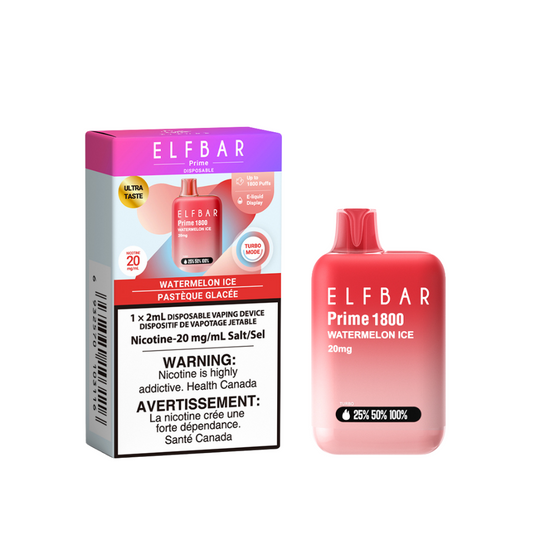 ELF Bar Prime 1800 Disposable Vape - Watermelon Ice
