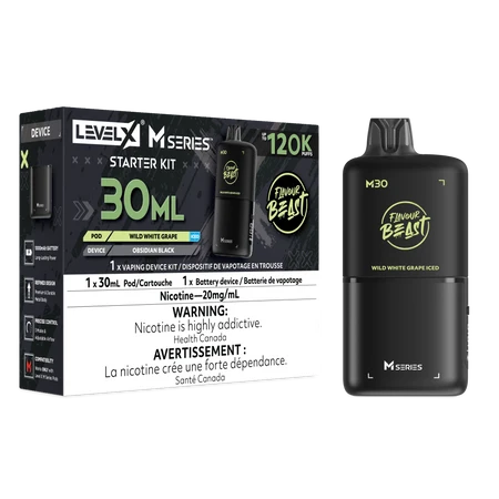 Level X M Series Starter Kit 30ml - Flavour Beast - Wild White Grape Iced