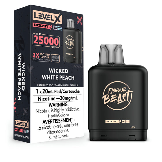 Level X Drip'n Boost G2 Wicked White Peach