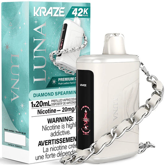 Diamond Spearmint Ice - Kraze Luna 42K Disposable Vape